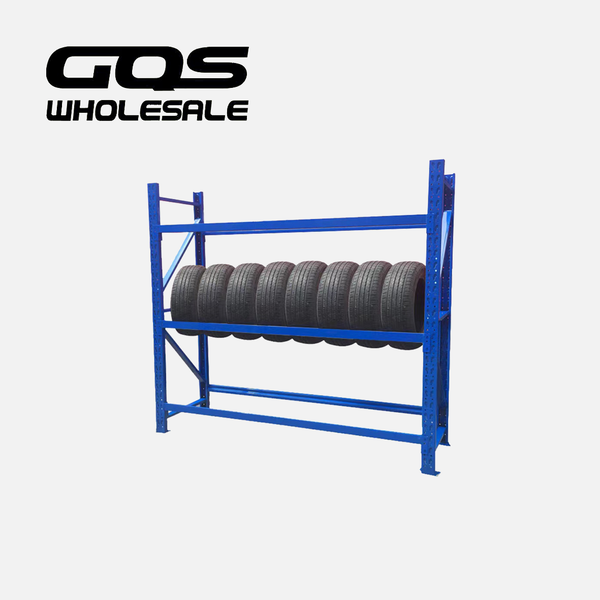 Car store tire rack shelf