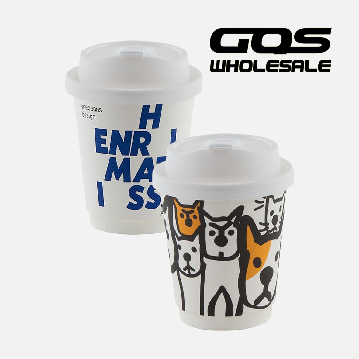 logo custom disposable paper cup